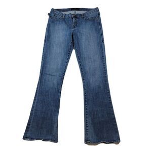 Rock‎ & Republic Jean Women's 14 Blue Cotton Straight Leg Denim Kasandra
